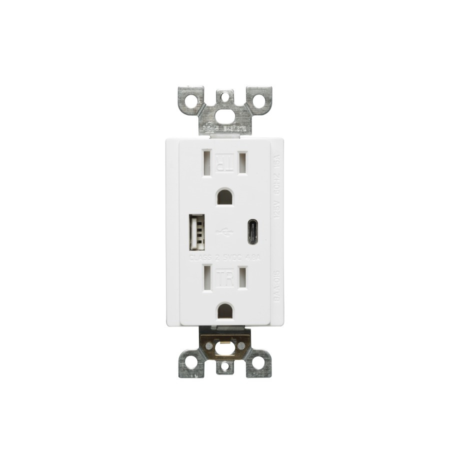 BAA-015 15A USB Outlet With 1 Type A+1 Type C